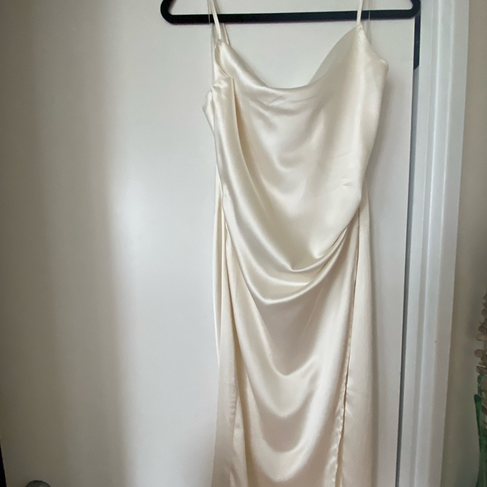 Ivory Midi Slip Dress (NWT)